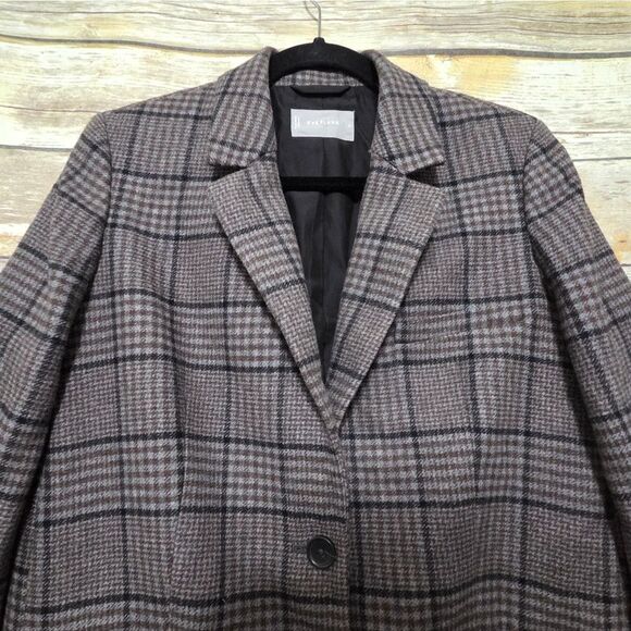Everlane The Oversized Blazer Houndstooth Windowpane Size 6 Academia Work Office - Picture 9 of 16